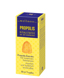 Produktverpackung von Propolis Tropfen mit bioaktiven Bienenstoffen